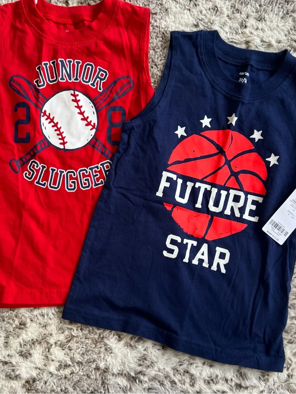 Carter’s Boys 3T Summer Tank Top & Shorts Outfit Bundle 4 Pieces NWT